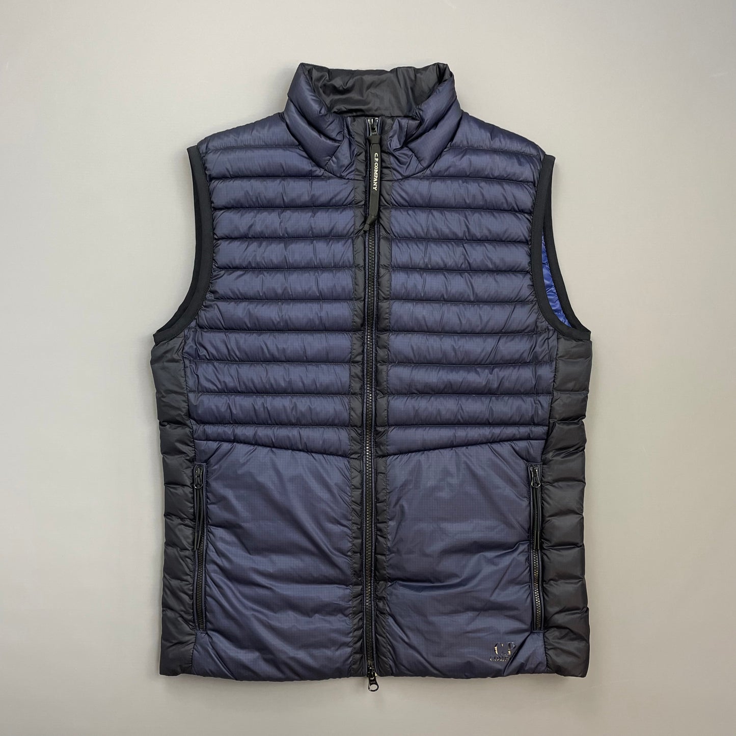 C.P. Company Navy/Purple Two-Tone DD Shell Down Puffer Gilet Vest