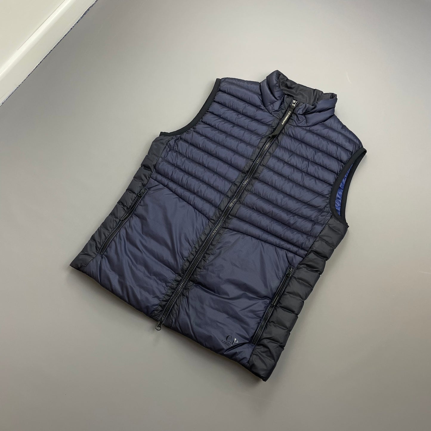 C.P. Company Navy/Purple Two-Tone DD Shell Down Puffer Gilet Vest