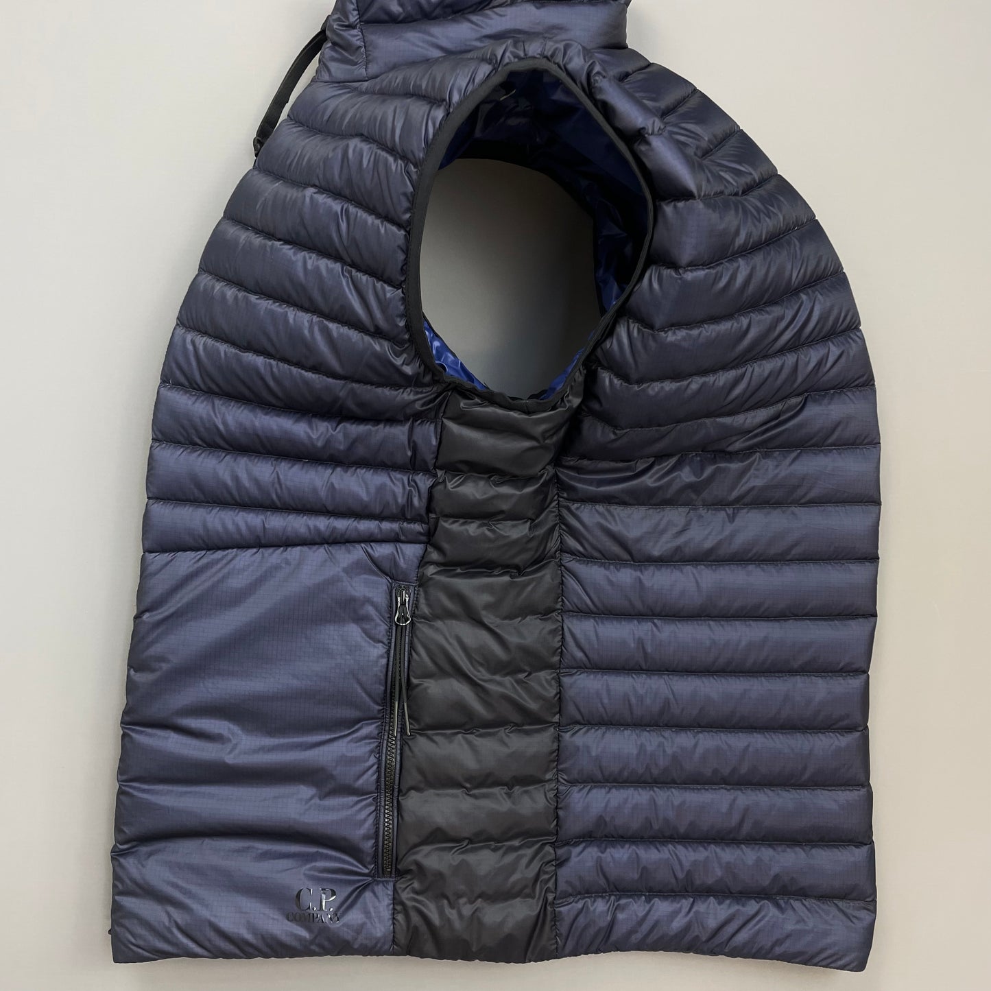 C.P. Company Navy/Purple Two-Tone DD Shell Down Puffer Gilet Vest