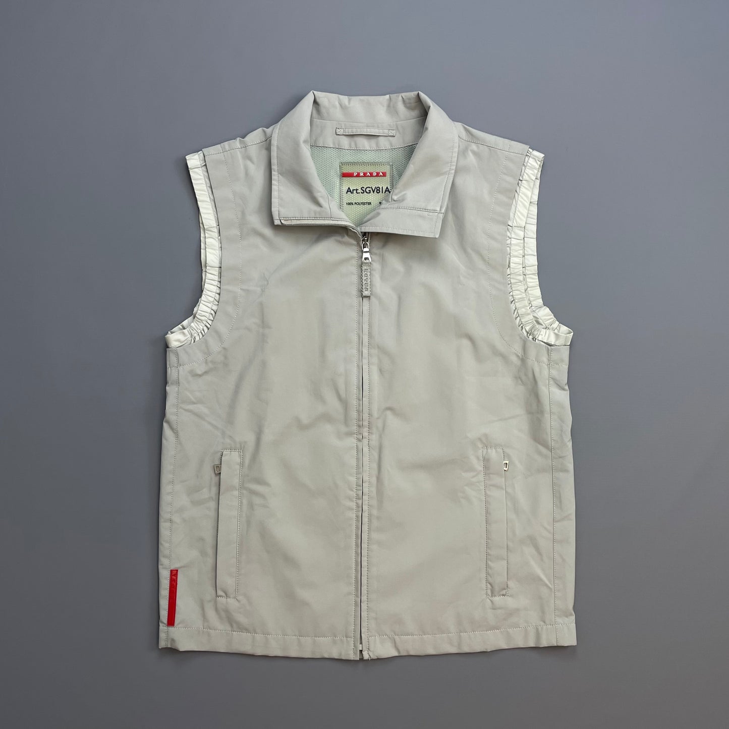Prada Sport Grey 00s Windstopper Technical Gilet Vest