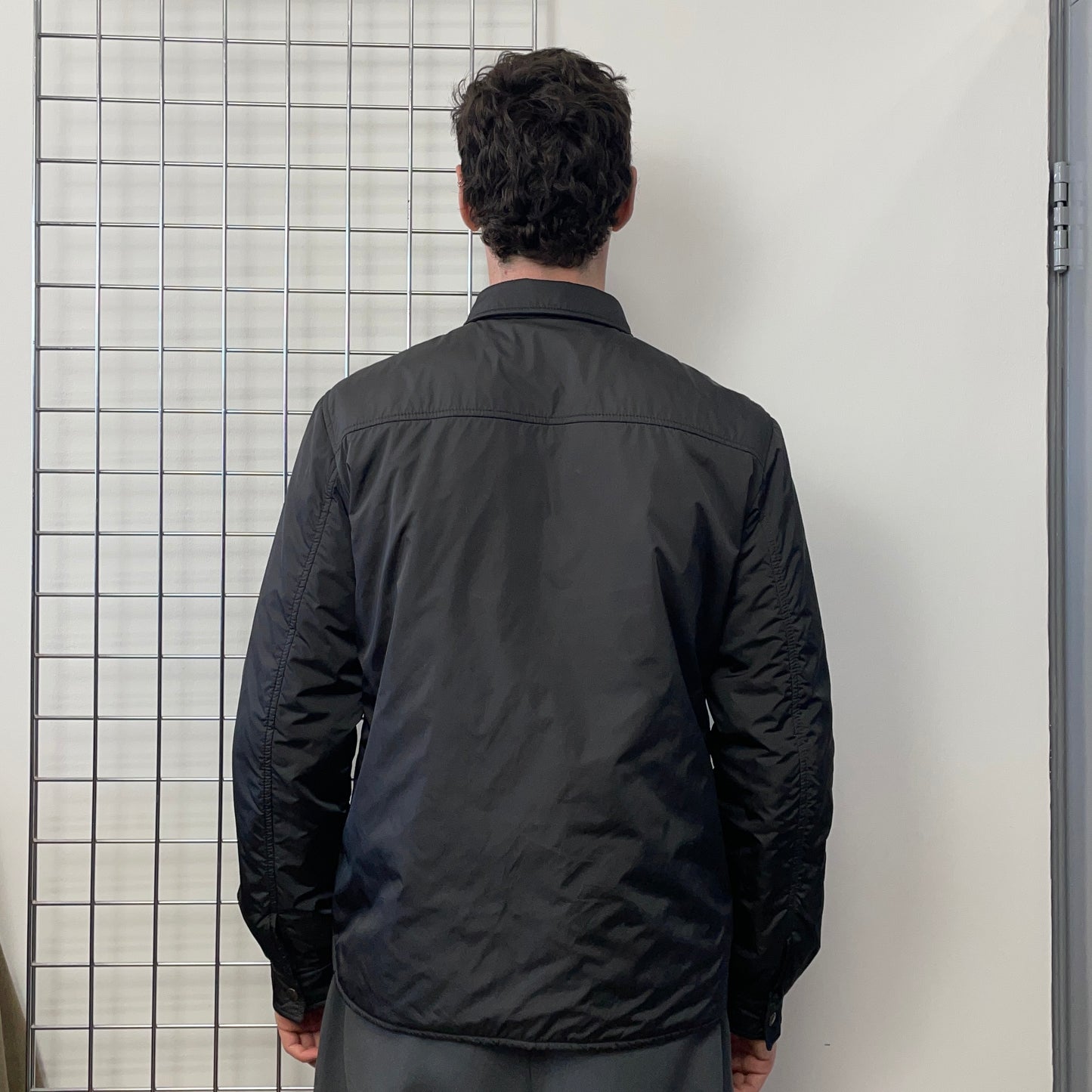 Prada Sport Grey 2007 Quilt Padded Nylon Overshirt Jacket