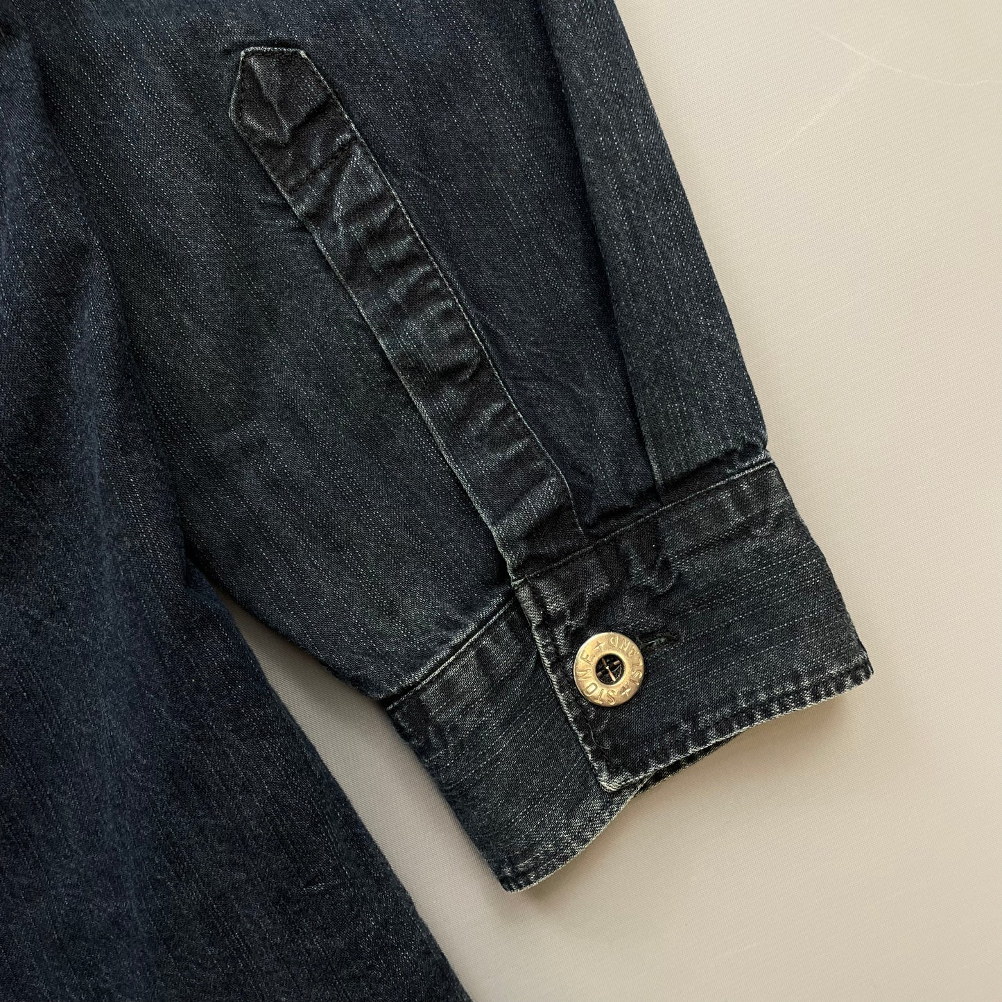 Stone Island Navy AW98 Silver Button Cotton Shirt