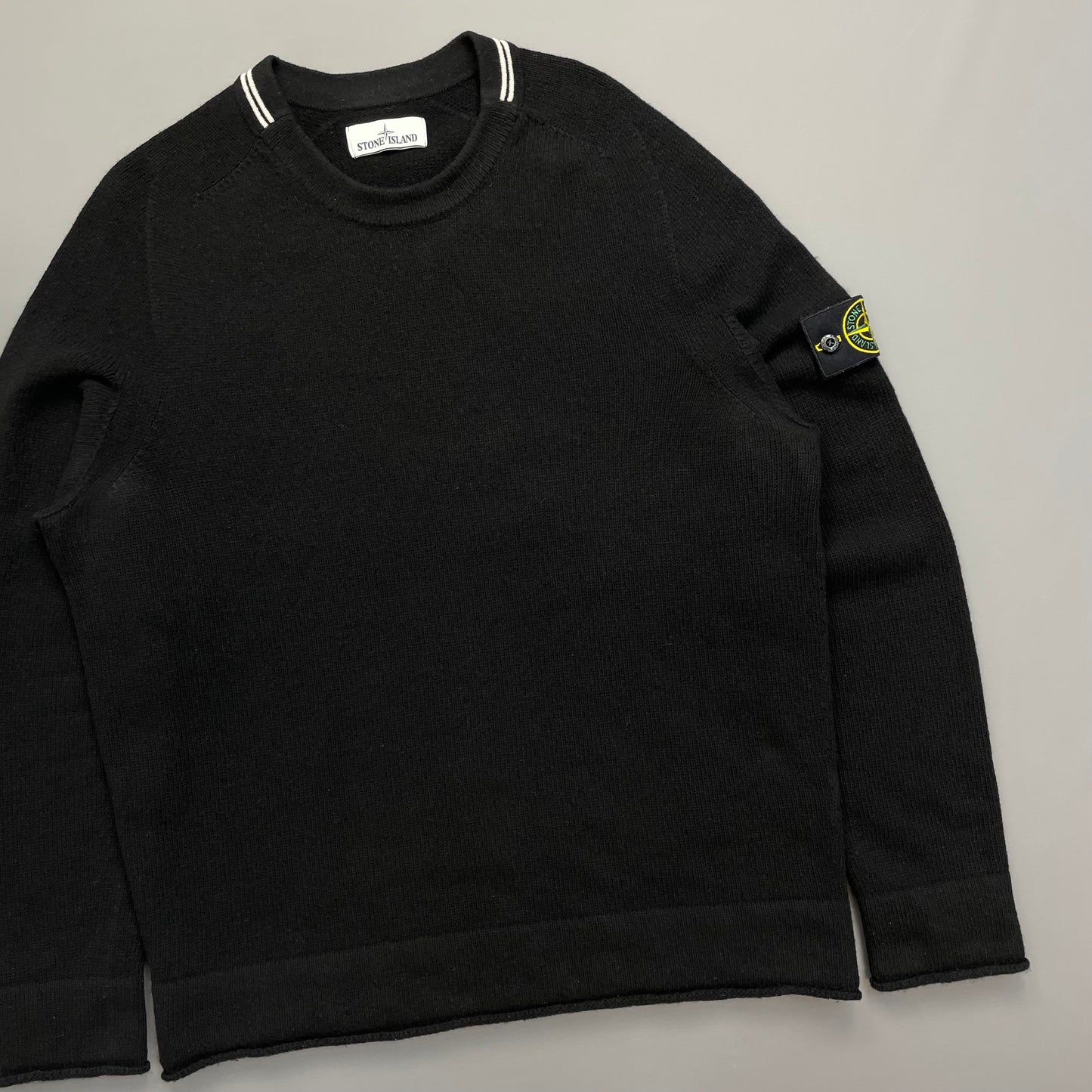 Stone Island Black AW17 Midweight Soft Knit Crewneck Jumper