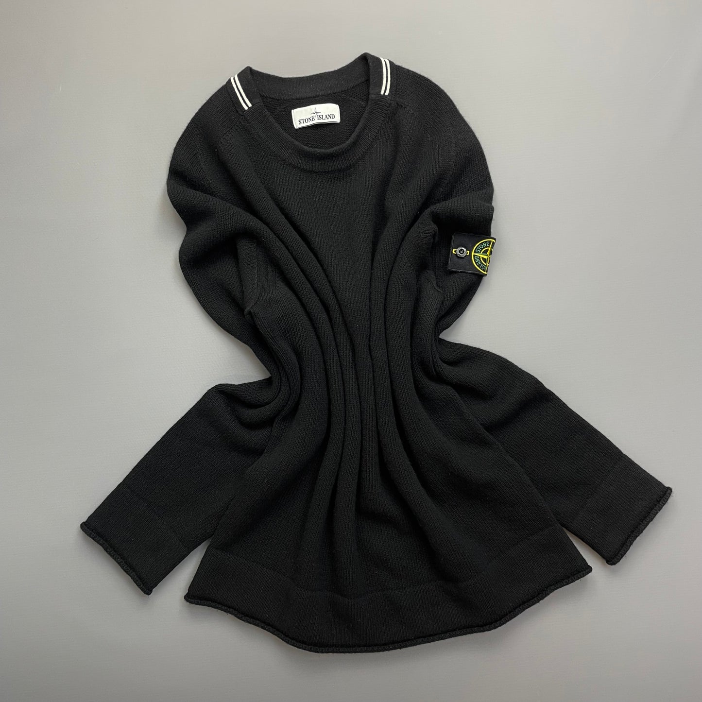 Stone Island Black AW17 Midweight Soft Knit Crewneck Jumper
