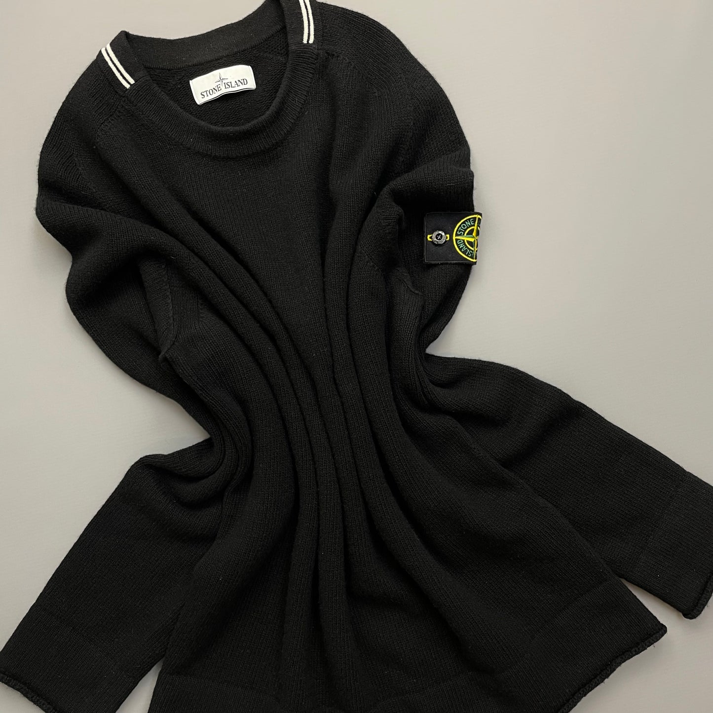Stone Island Black AW17 Midweight Soft Knit Crewneck Jumper