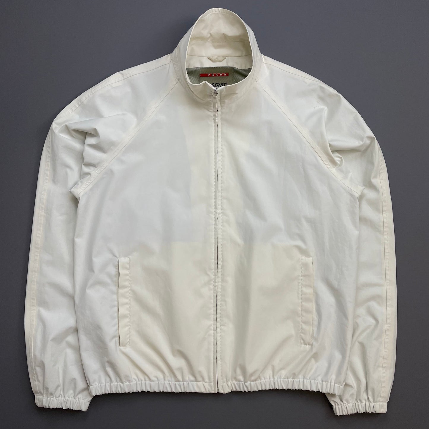 Prada Sport Cream White 00s Goretex Harrington Bomber Jacket