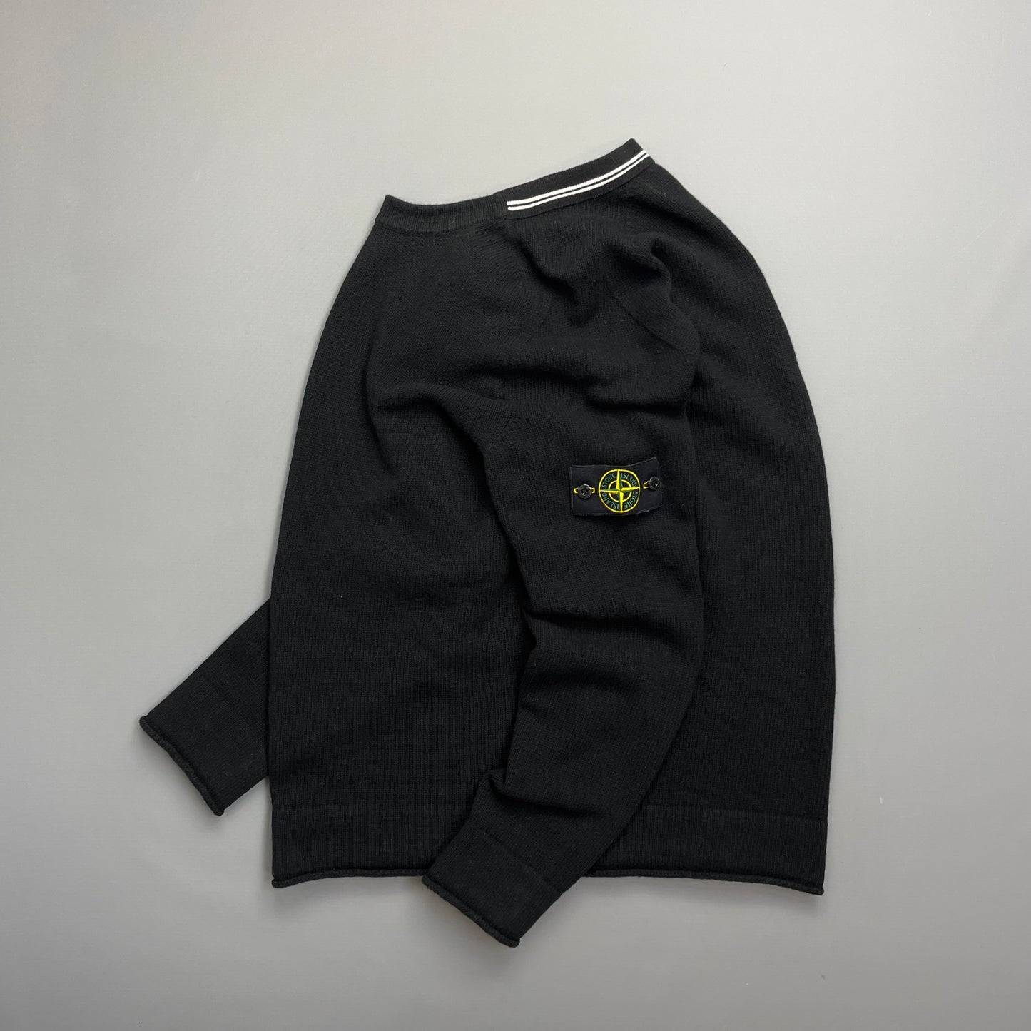 Stone Island Black AW17 Midweight Soft Knit Crewneck Jumper