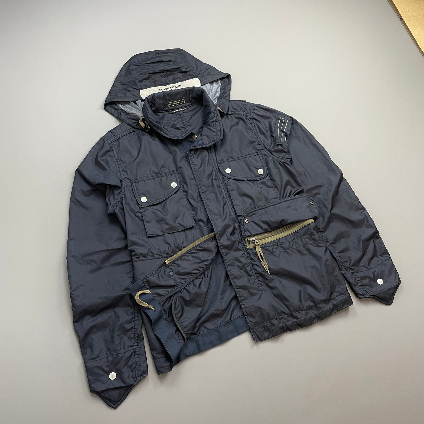 Stone Island Denims Navy SS09 Concealed Hood Tailored Field Jacket