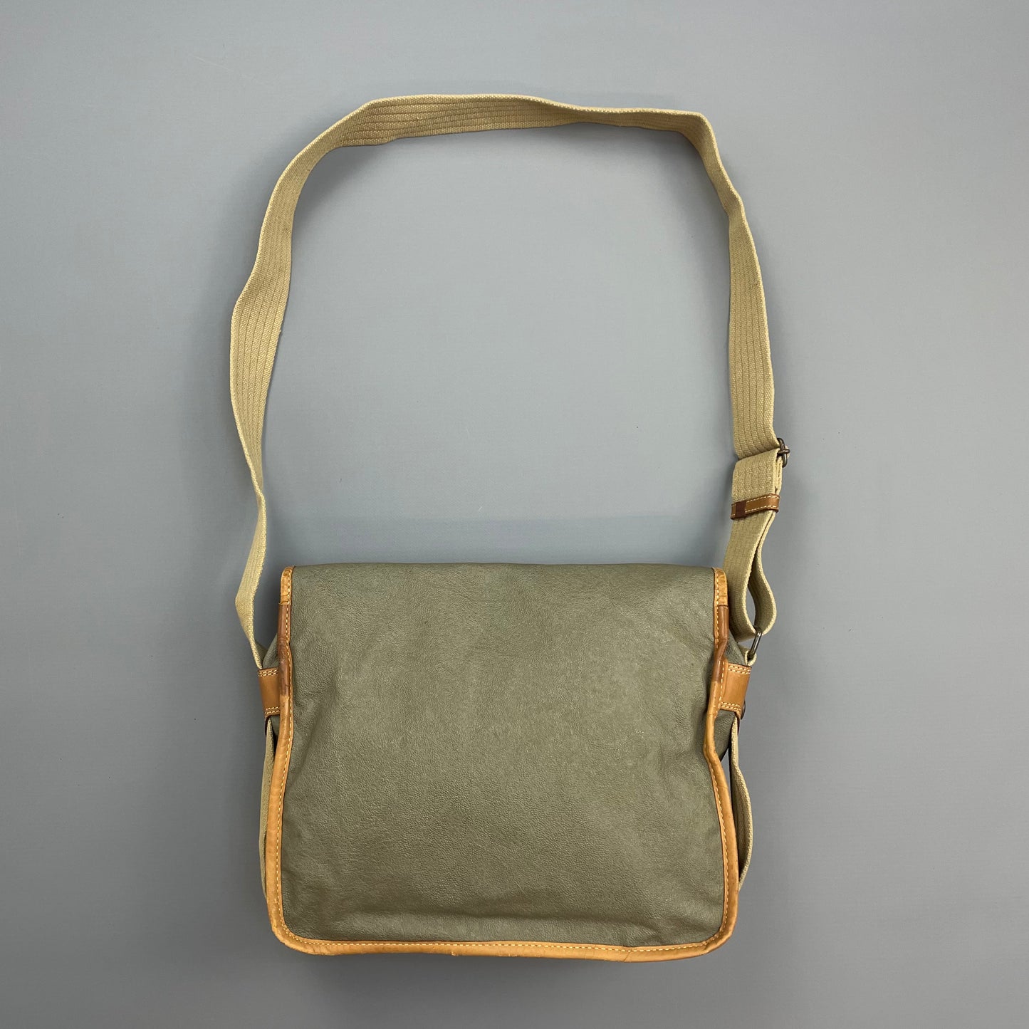 C.P. Company Olive 1980s Ideas From Massimo Osti Leather Crossbody Satchel Bag