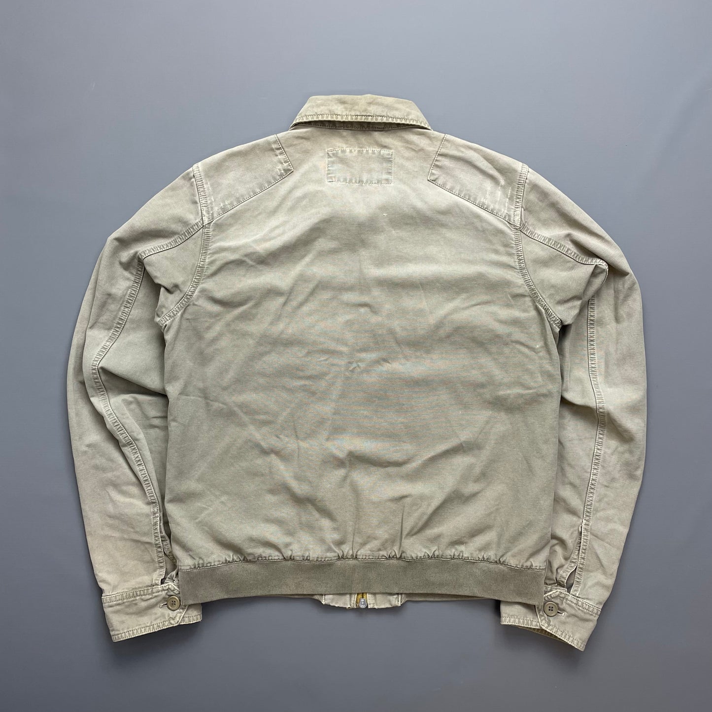 Prada Sport Grey Lightweight Distressed Hemp Canvas Jacket