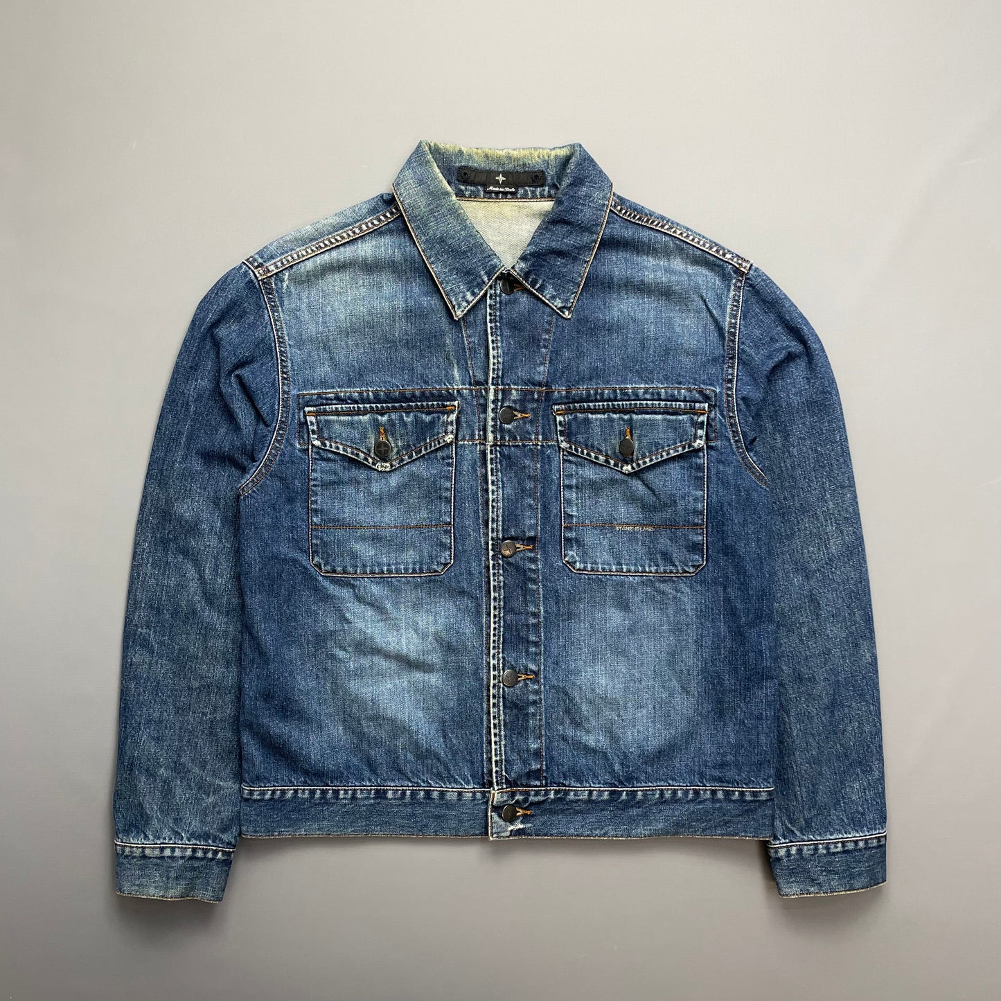 Stone Island Denims Blue Denim Trucker Jacket