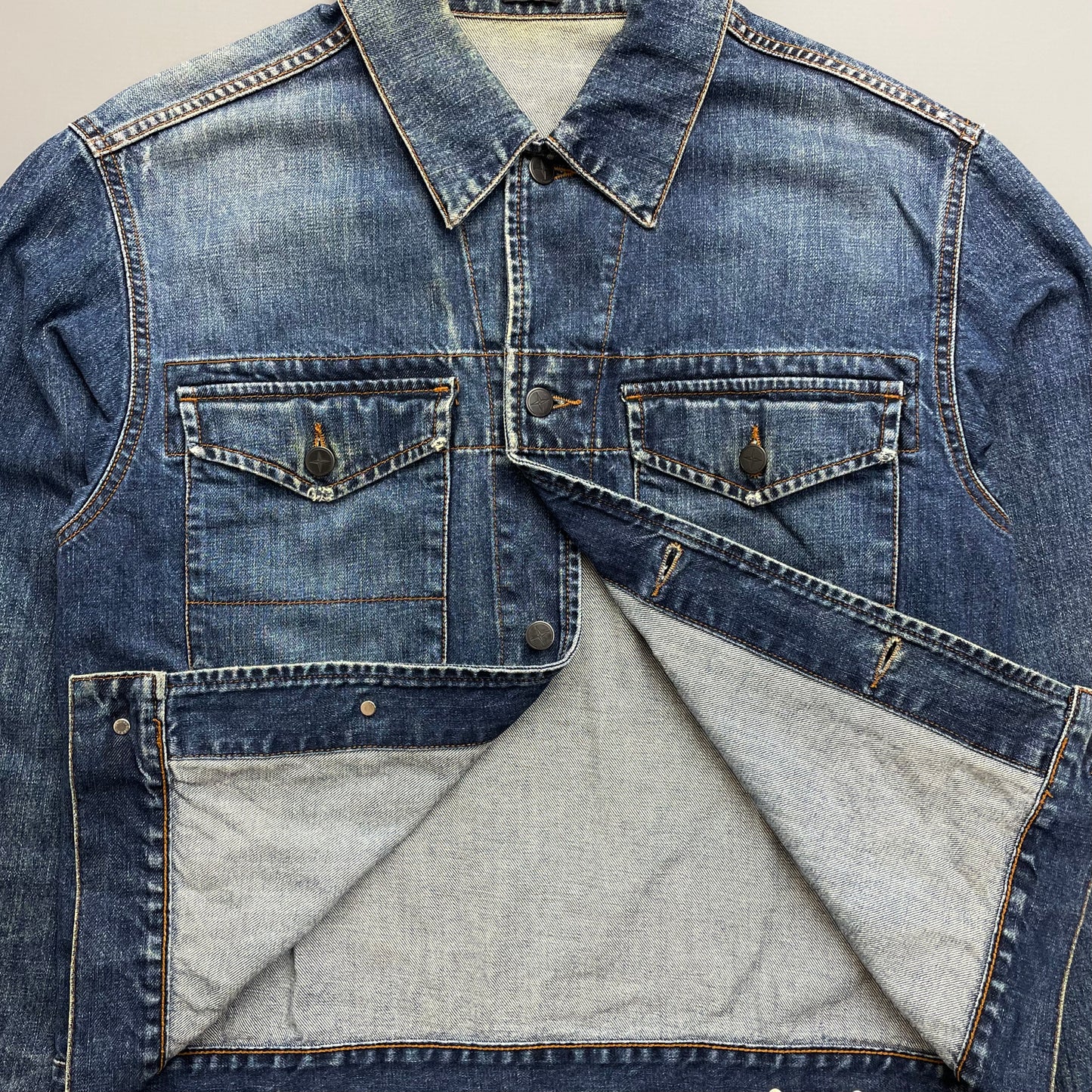 Stone Island Denims Blue Denim Trucker Jacket