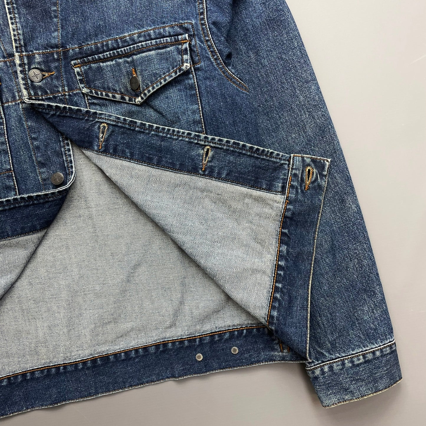 Stone Island Denims Blue Denim Trucker Jacket