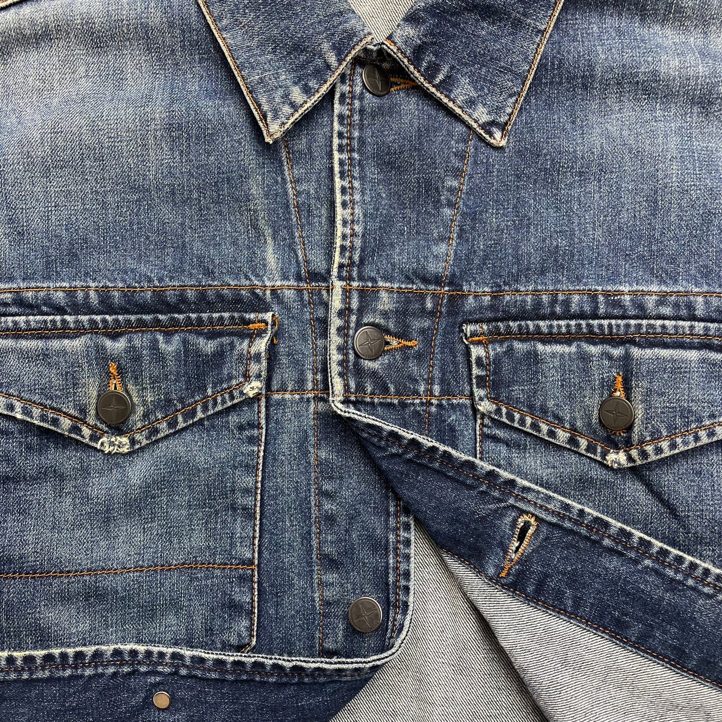 Stone Island Denims Blue Denim Trucker Jacket