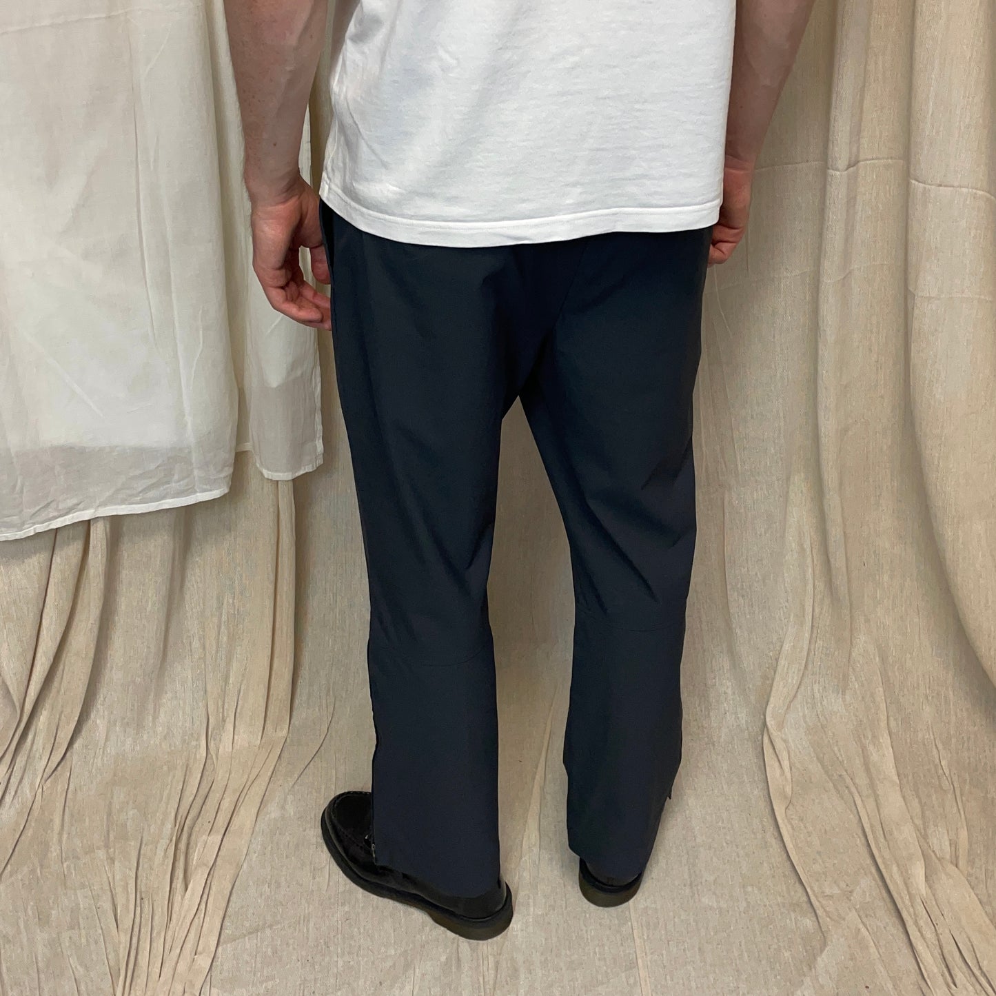 Prada Sport Grey 00s Technical Nylon Straight Leg Trouser