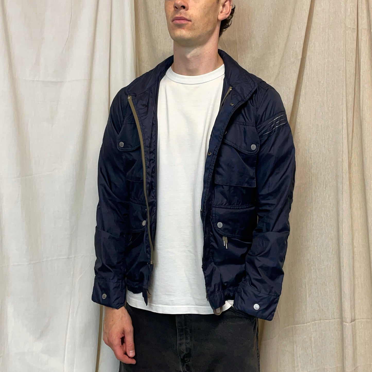 Stone Island Denims Navy SS09 Concealed Hood Tailored Field Jacket