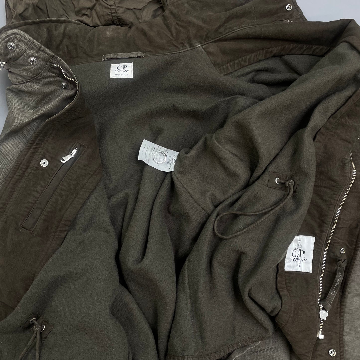 C.P. Company Brown AW04 Padded Wool-Lined Lino Flax Field Jacket
