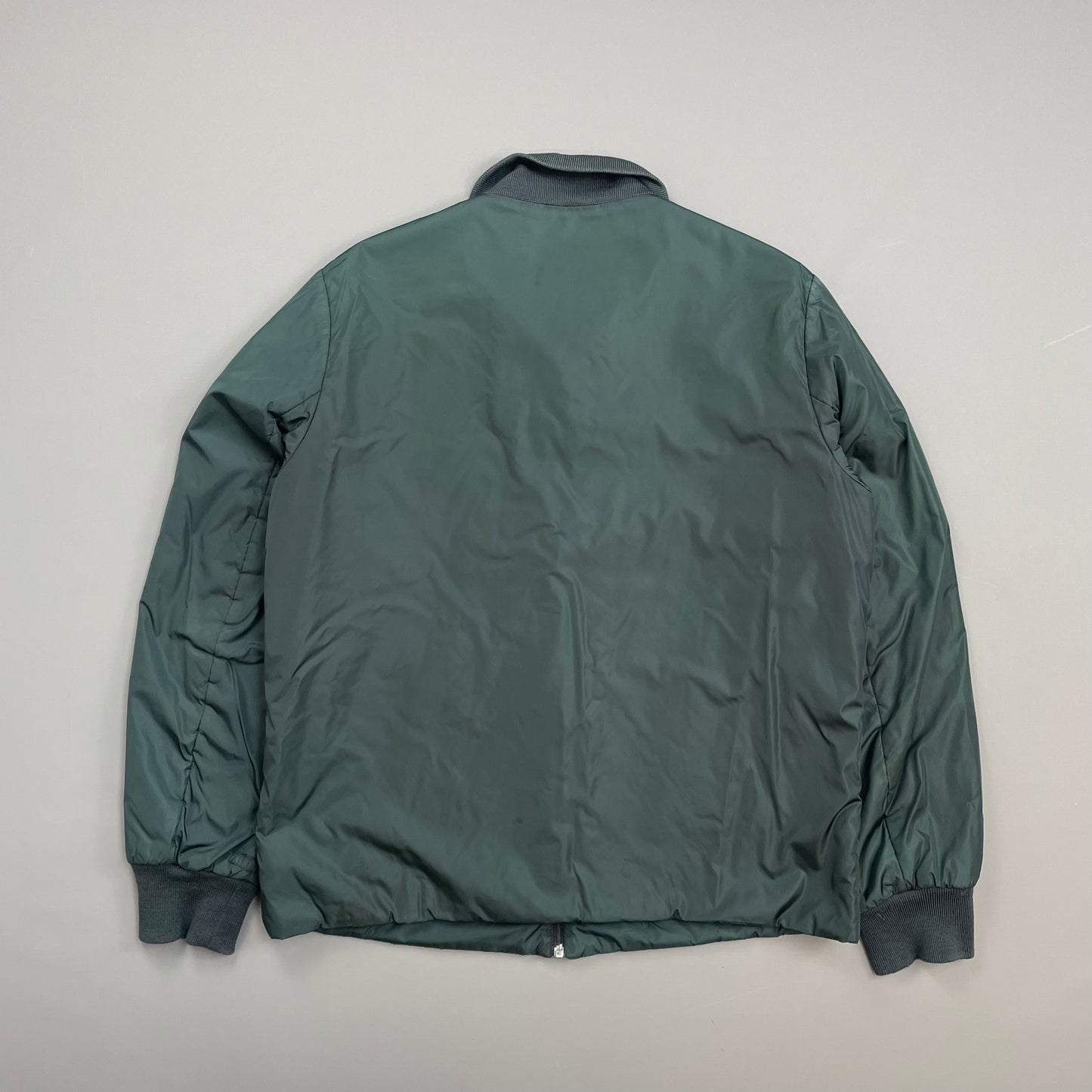 Prada Sport Teal Padded Wool-Trimmed Nylon Liner Jacket