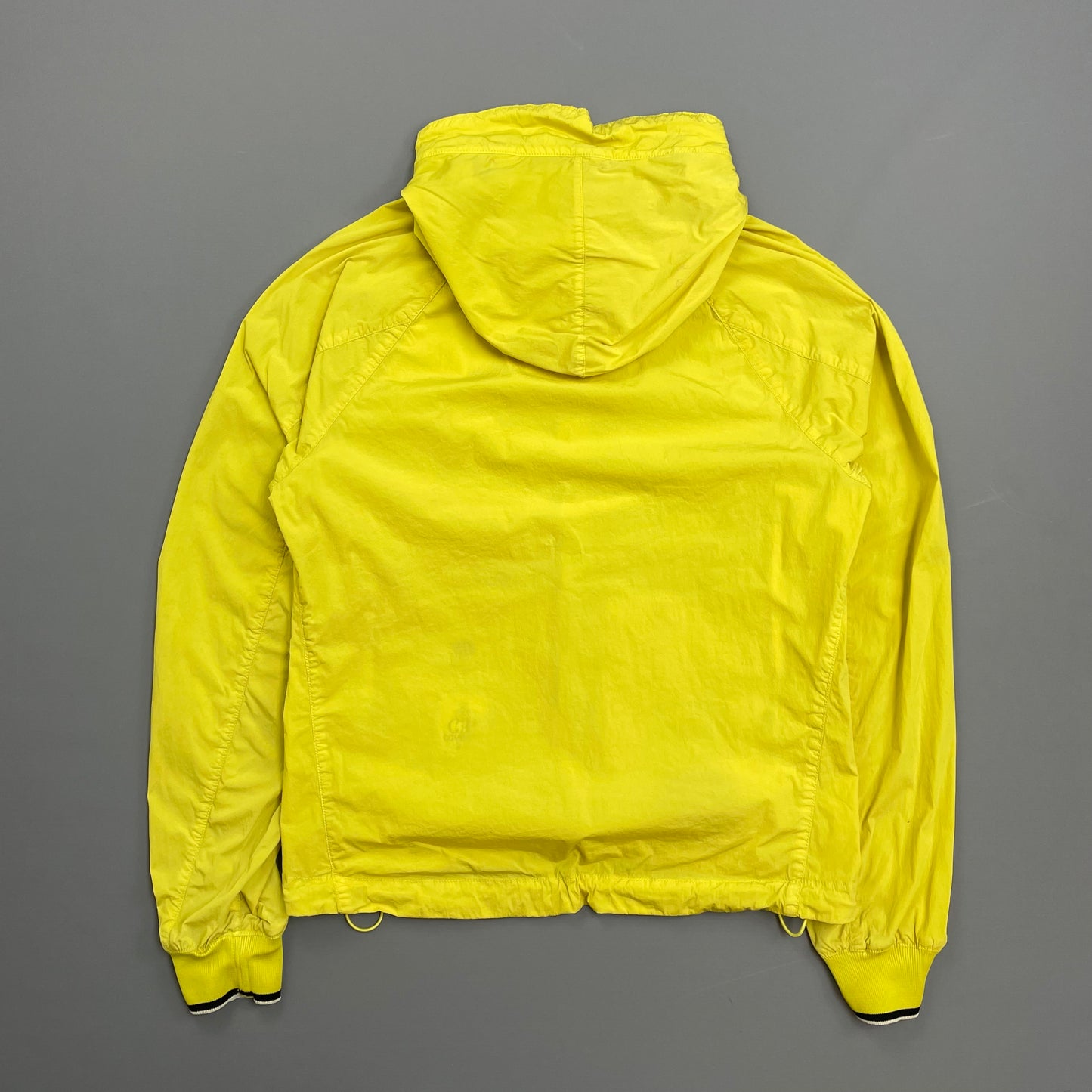 C.P. Company Yellow Nycra Nylon Chest Lens Hooded Windbreaker Jacket