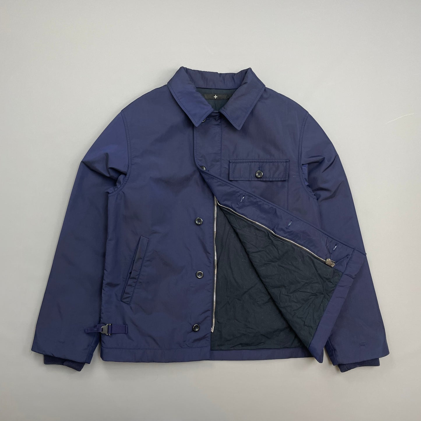 Stone Island Denims Blue AW02 Nylon Padded Harrington Jacket