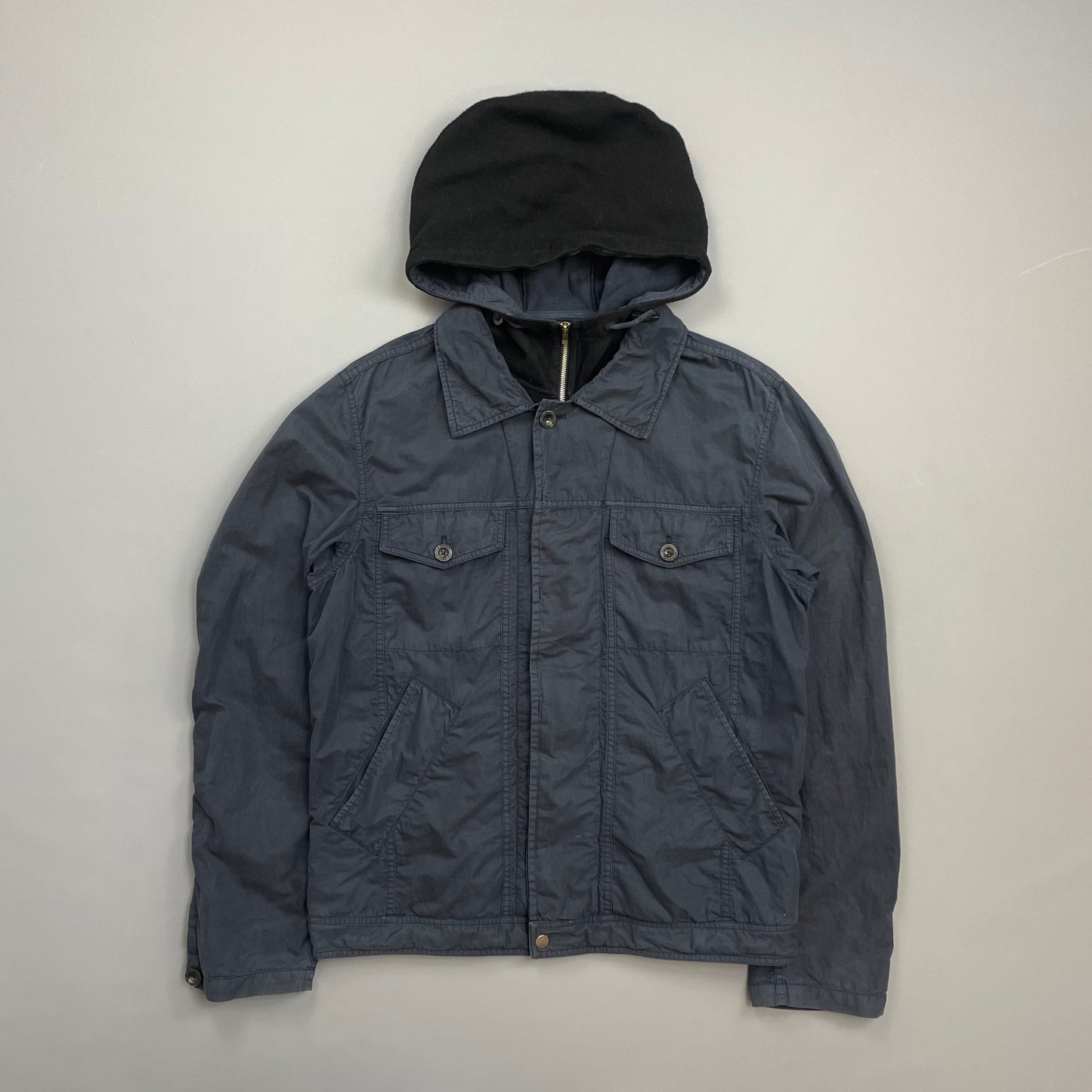C.P. Company Navy & Black AW10 Dual Layer Hooded Jacket