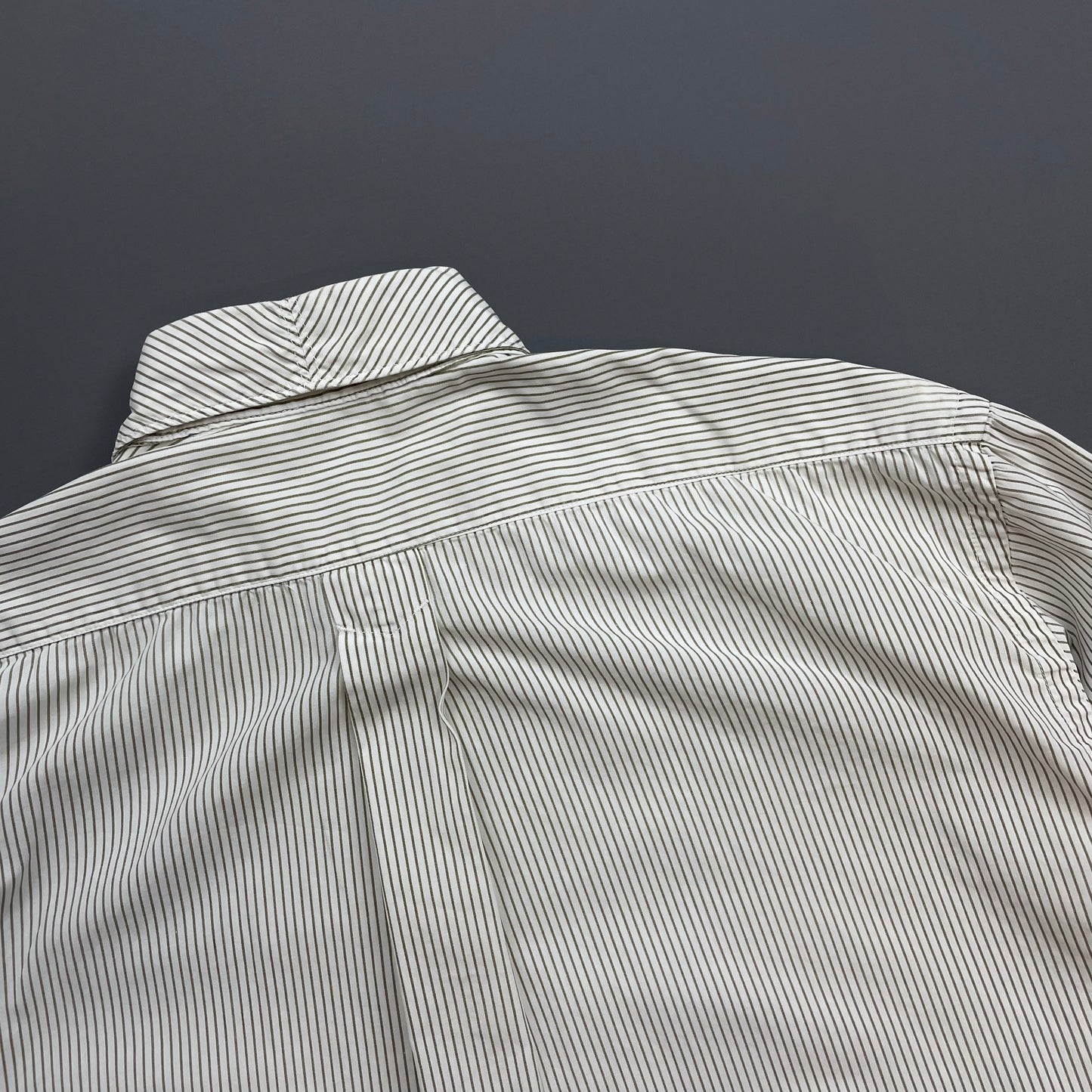 Boneville Brown & Cream 80s Pin Stripe Short Sleeve Pocket Shirt