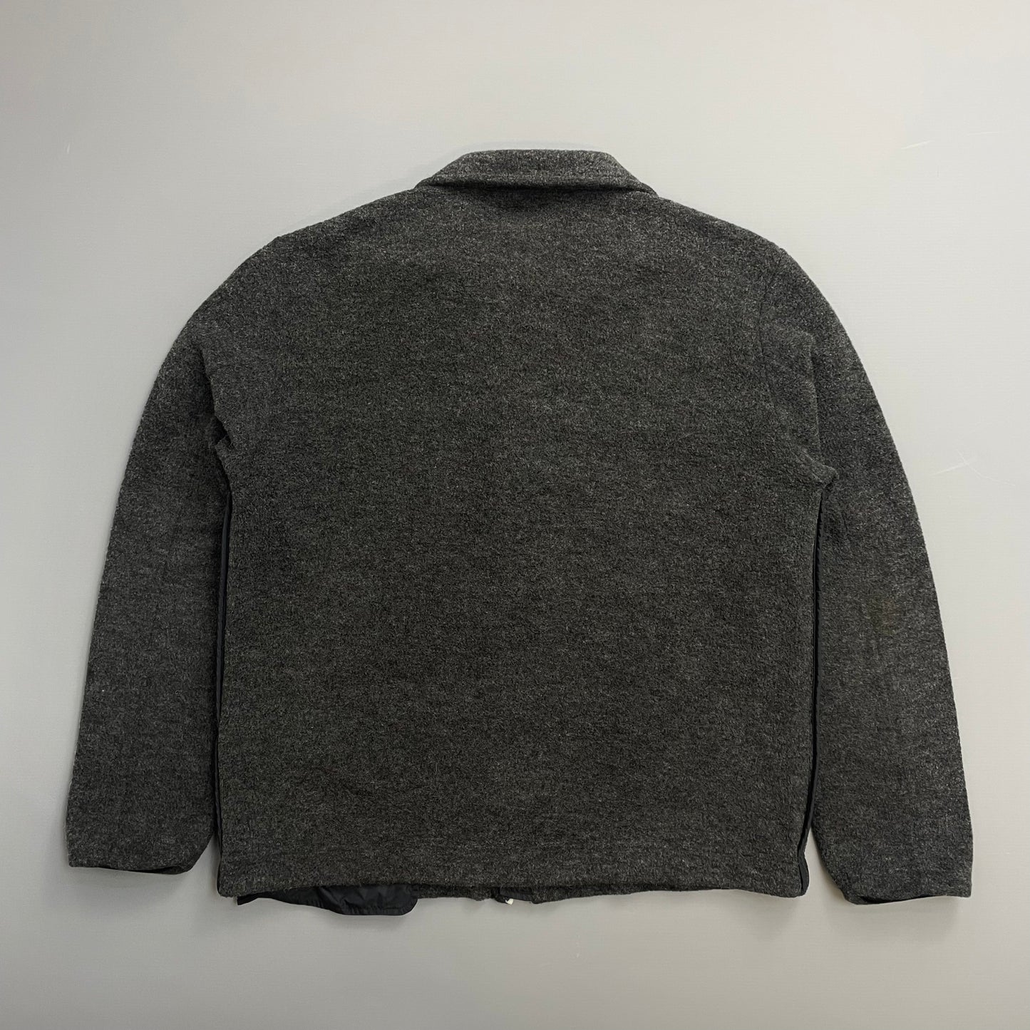 Prada Sport Grey Wool-Blend Fleece Jacket