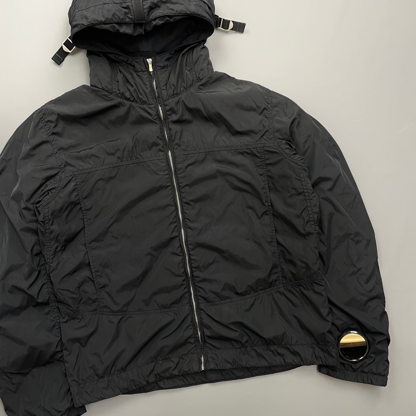 C.P. Company Black AW09 Watchviewer Cotton-Lined Hooded Nylon Jacket
