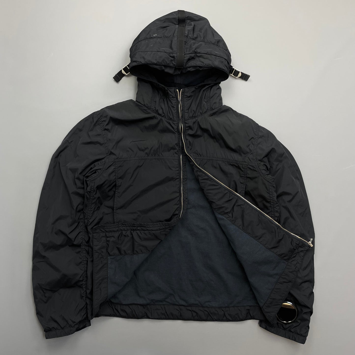 C.P. Company Black AW09 Watchviewer Cotton-Lined Hooded Nylon Jacket