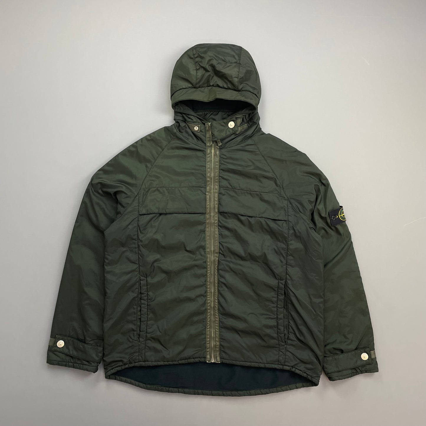 Stone Island Forest Green SS00 Lined Hooded Nylon Paul Harvey Jacket