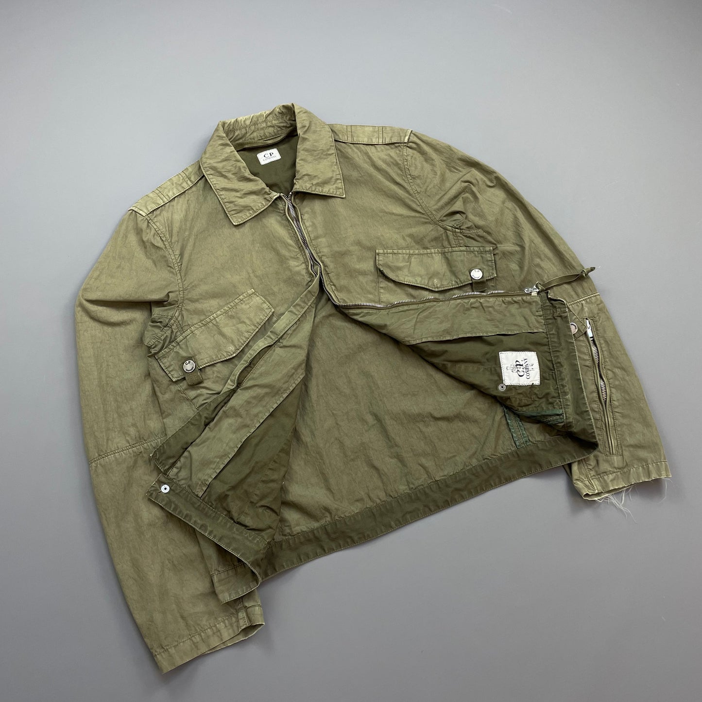 C.P. Company Khaki SS07 Cotton/Nylon Military Style Harrington Jacket
