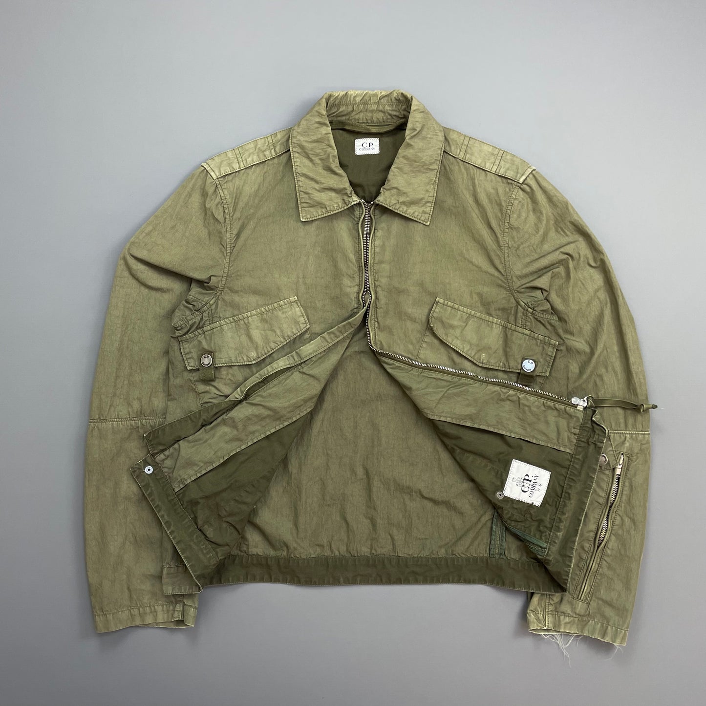 C.P. Company Khaki SS07 Cotton/Nylon Military Style Harrington Jacket