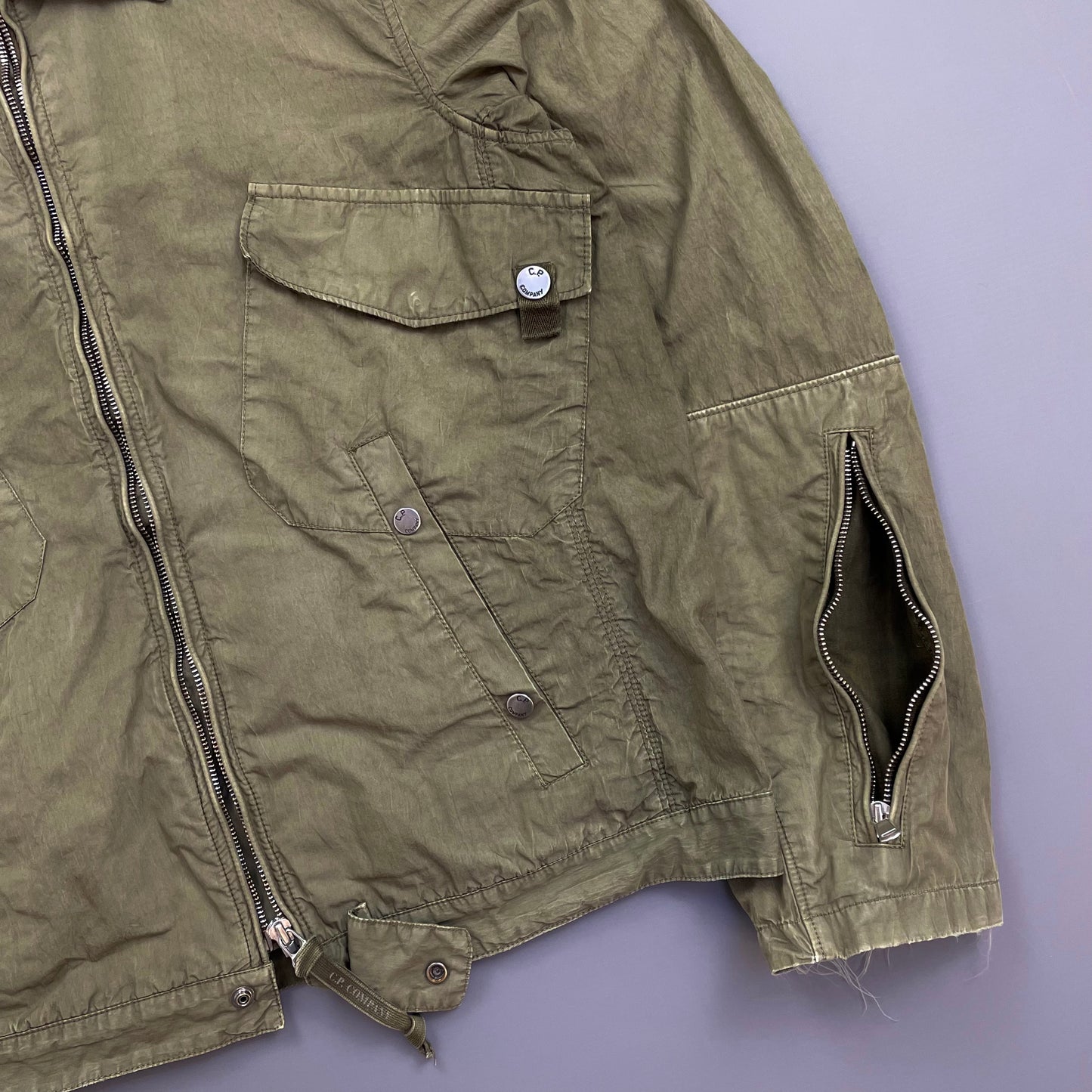C.P. Company Khaki SS07 Cotton/Nylon Military Style Harrington Jacket