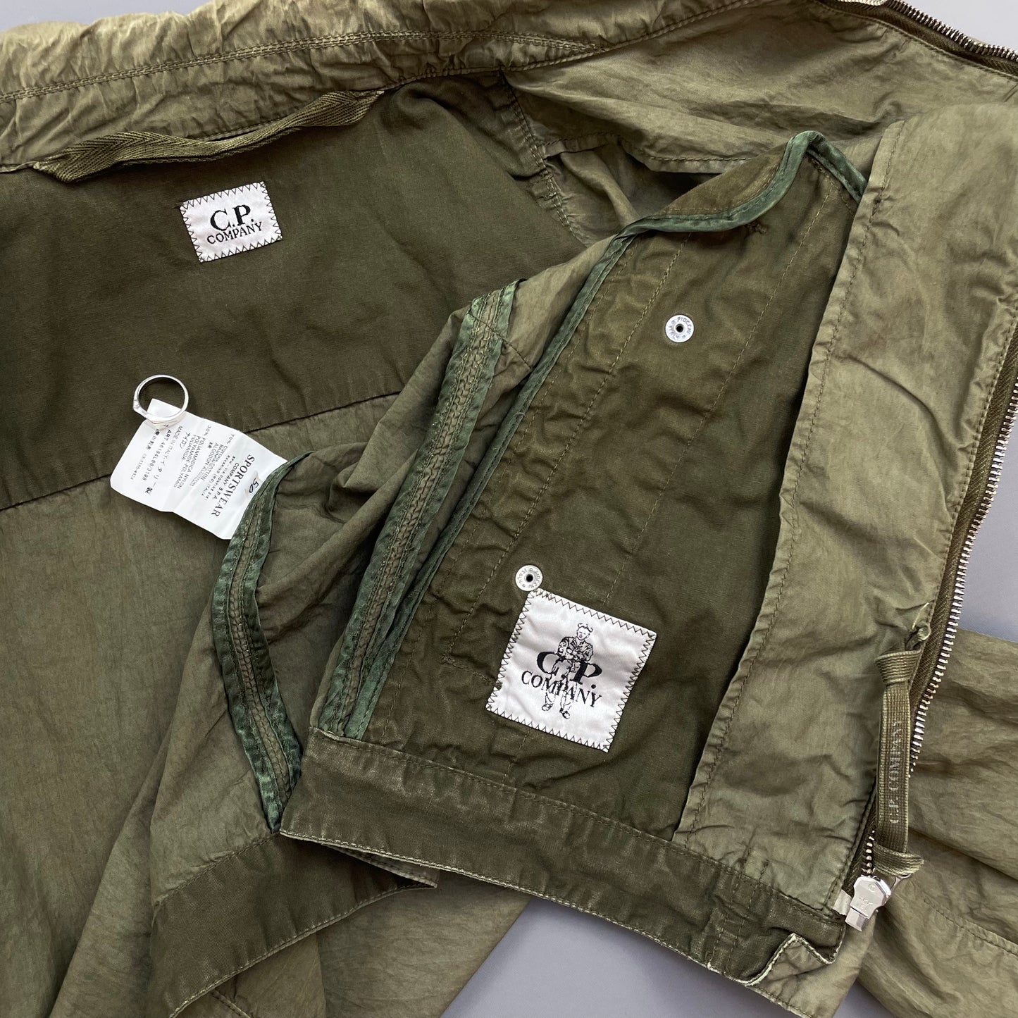 C.P. Company Khaki SS07 Cotton/Nylon Military Style Harrington Jacket