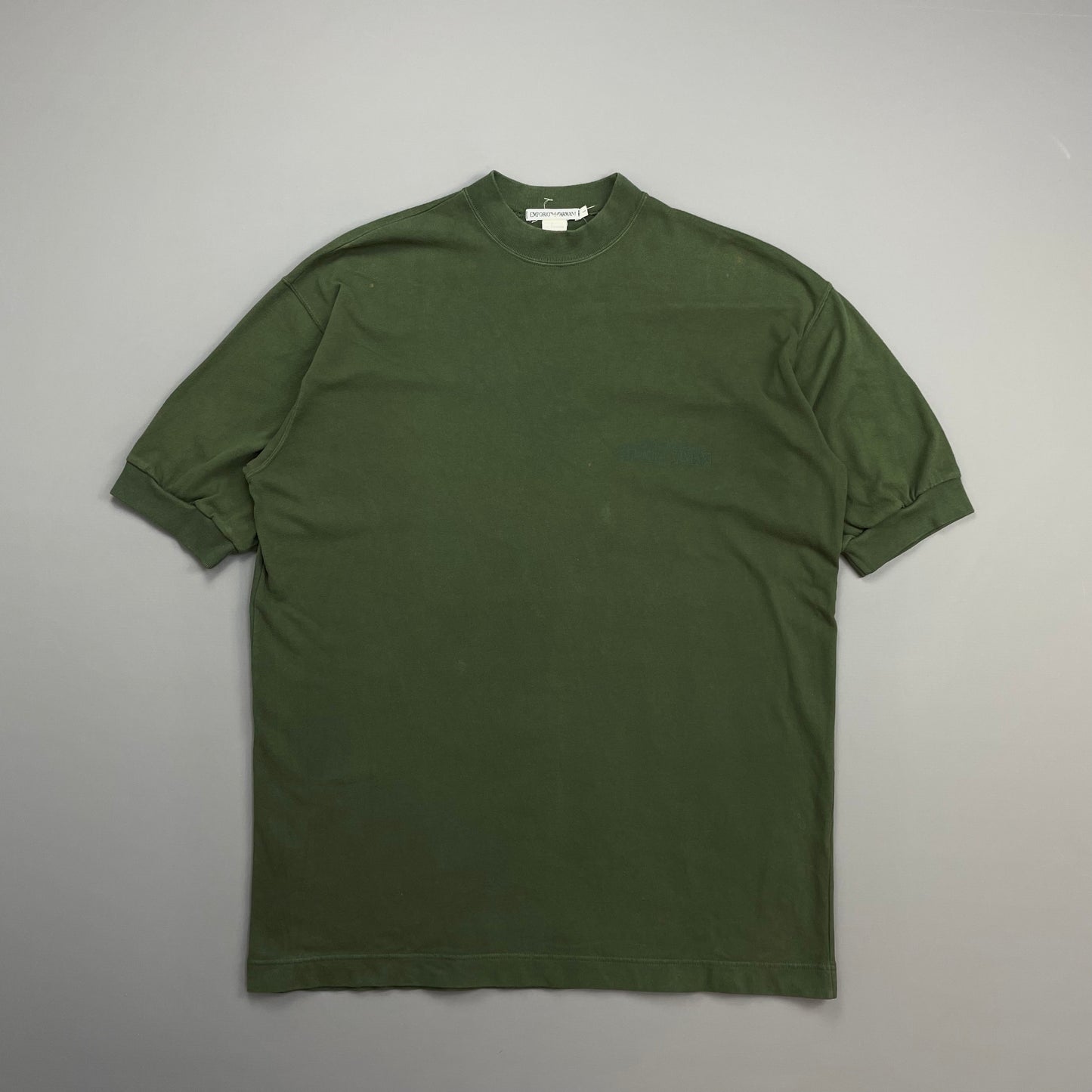 Emporio Armani Green 90s Chest Spellout Jersey T-Shirt