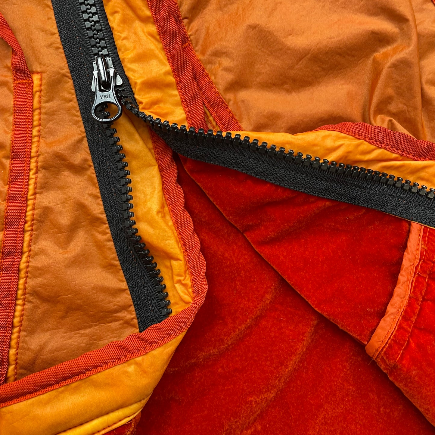 Stone Island Orange AW19 Lamy Flock Emblem Gilet Vest