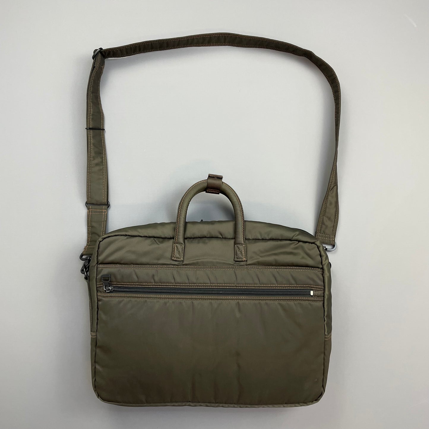 Porter International Khaki Nylon Crossbody & Handheld Briefcase Bag