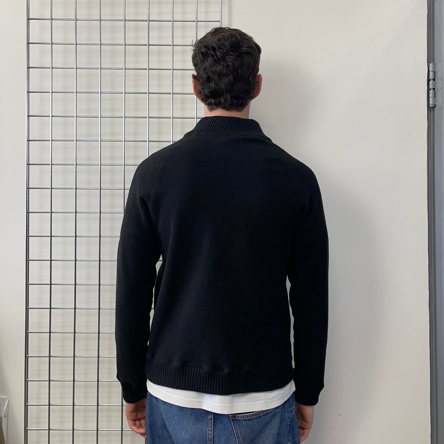 Prada Sport Black 00s Half-Zip Fleece Jumper