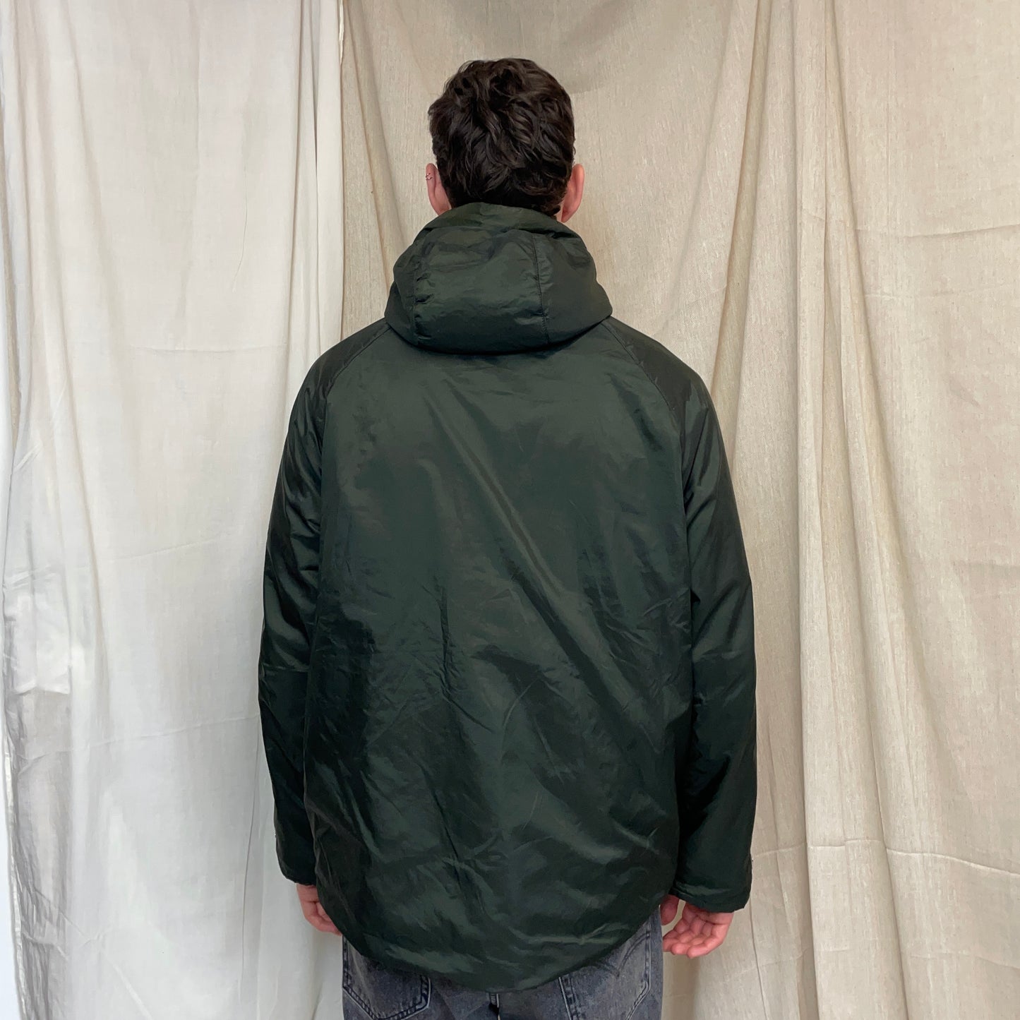 Stone Island Forest Green SS00 Lined Hooded Nylon Paul Harvey Jacket