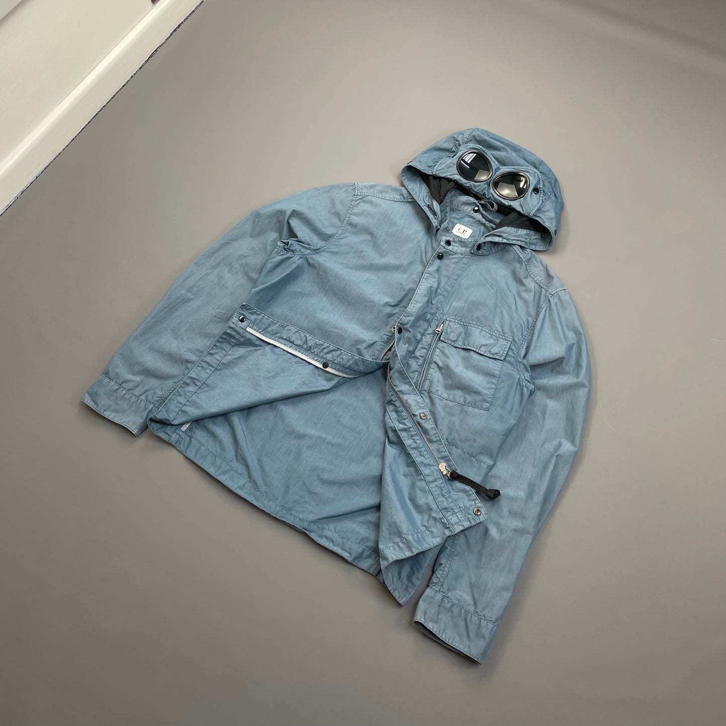 C.P. Company Blue 50 Fili Removable Hood Goggle Jacket