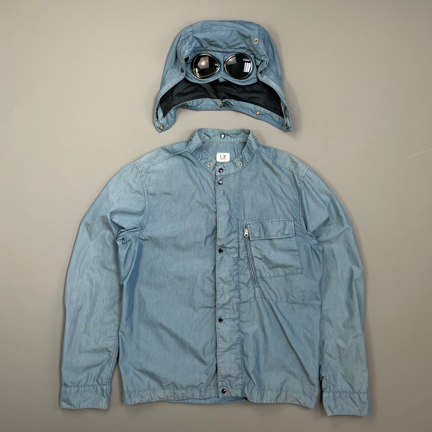C.P. Company Blue 50 Fili Removable Hood Goggle Jacket