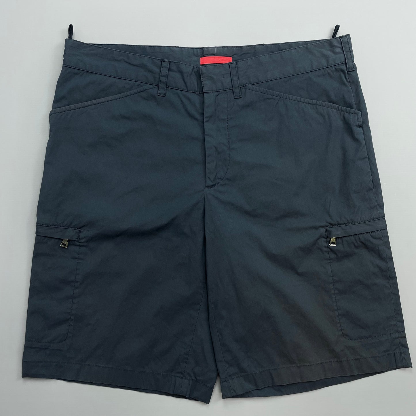 Prada Sport Navy 2008 Black Tab Cargo Shorts