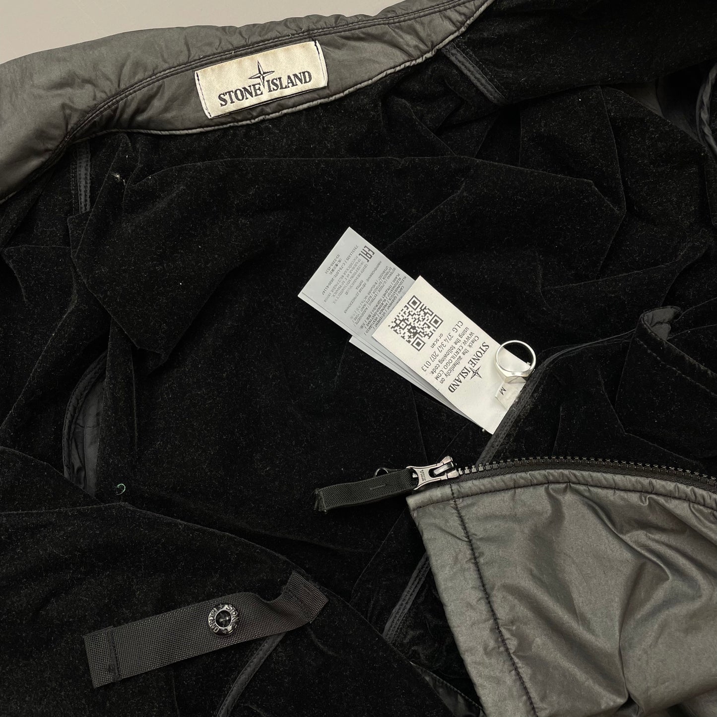 Stone Island Grey AW20 Nylon Lamy Flock Overshirt Jacket