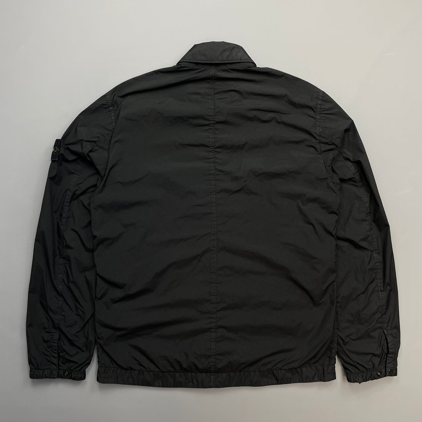 Stone Island Black AW19 Crinkle Reps Lined Overshirt Jacket