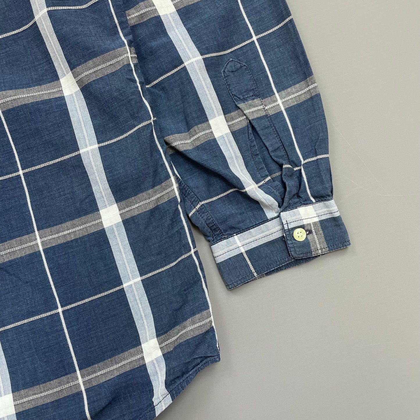Armani Jeans Navy & Blue 90s Check Pocket Shirt