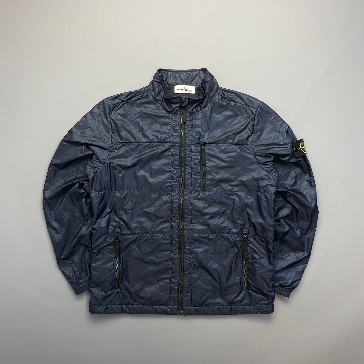 Stone Island Navy SS12 Micro Rip Stop 7 Den / Quilted Jacket