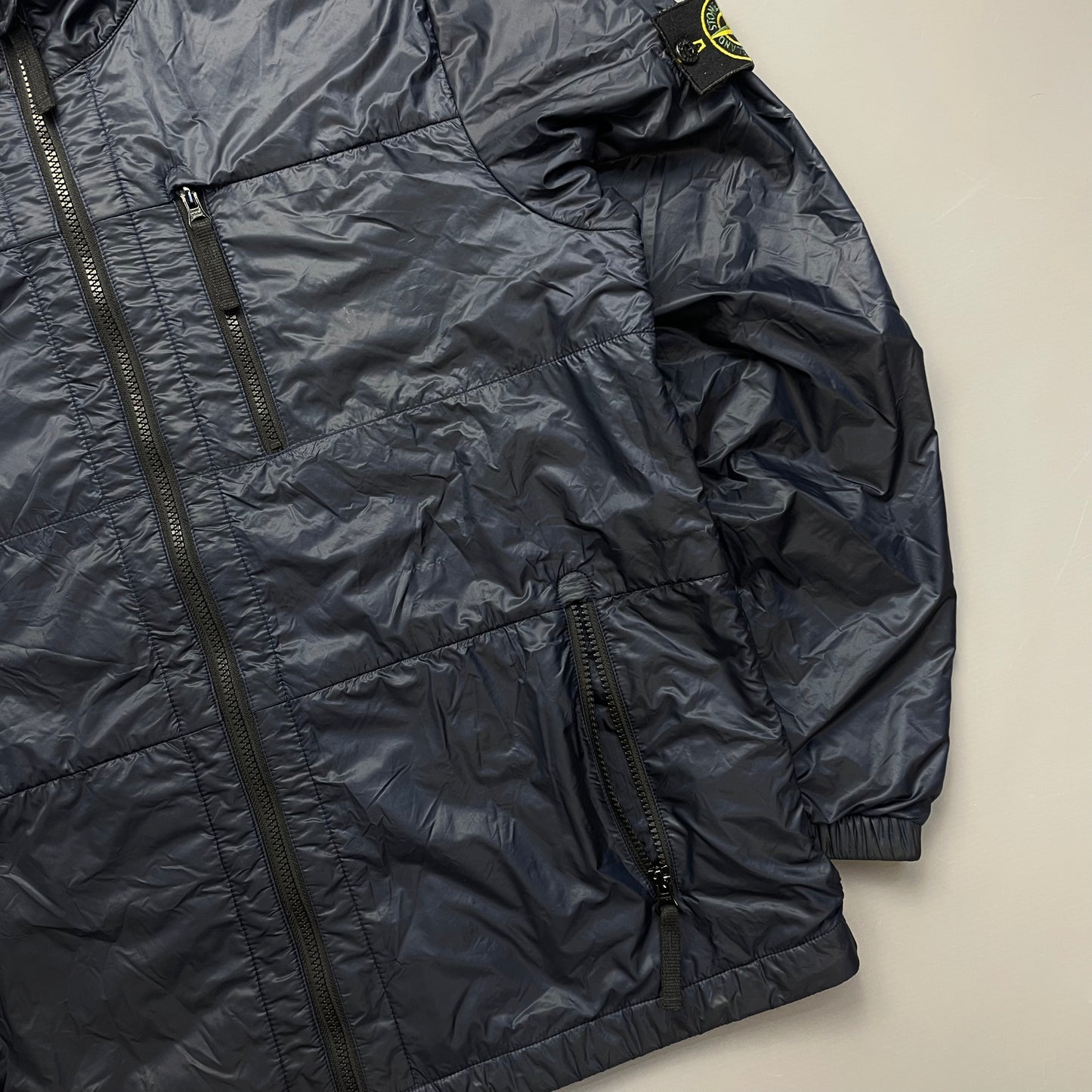 Stone Island Navy SS12 Micro Rip Stop 7 Den / Quilted Jacket