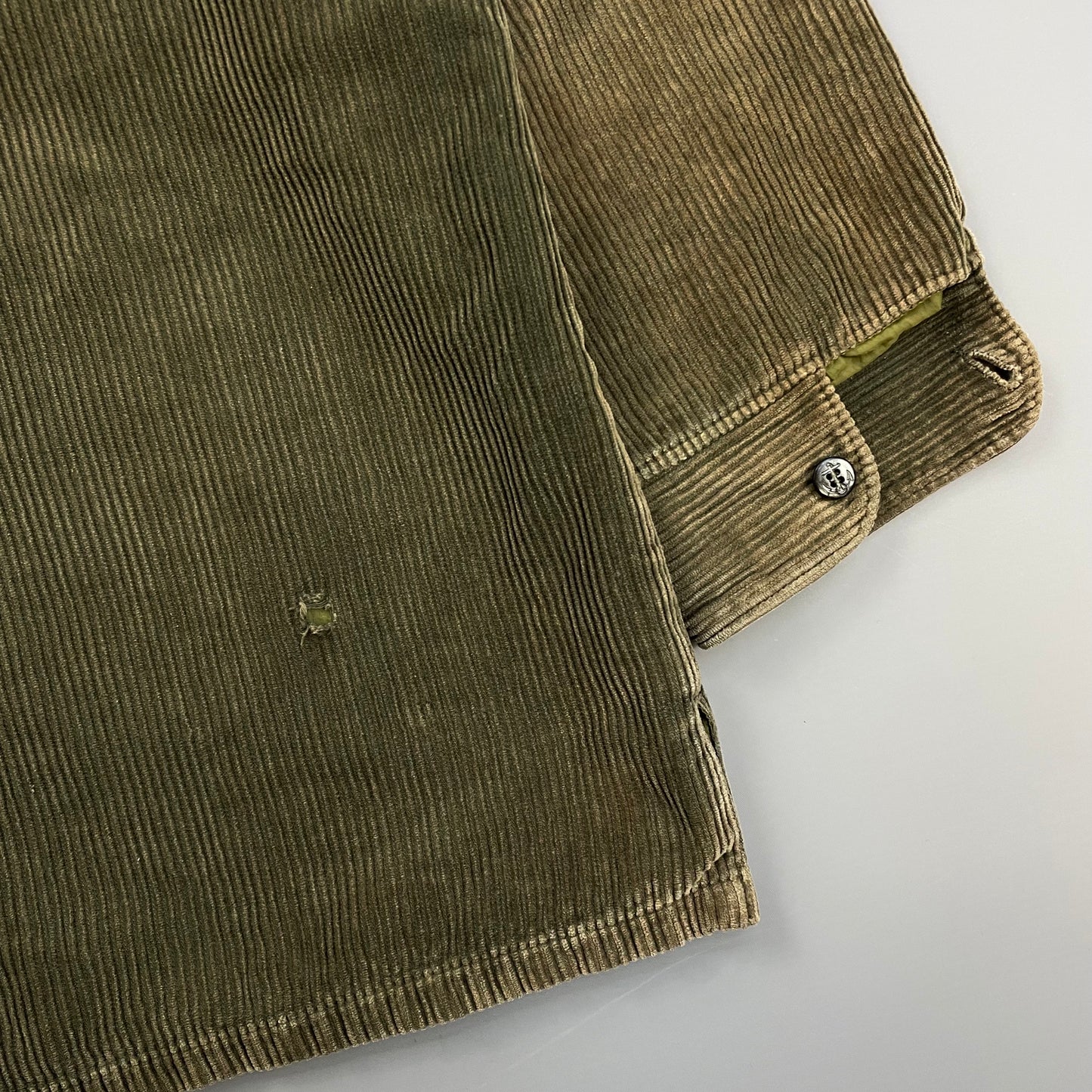 Stone Island Brown AW95 Jumbo Cord Corduroy Green Edge Badge Overshirt Jacket
