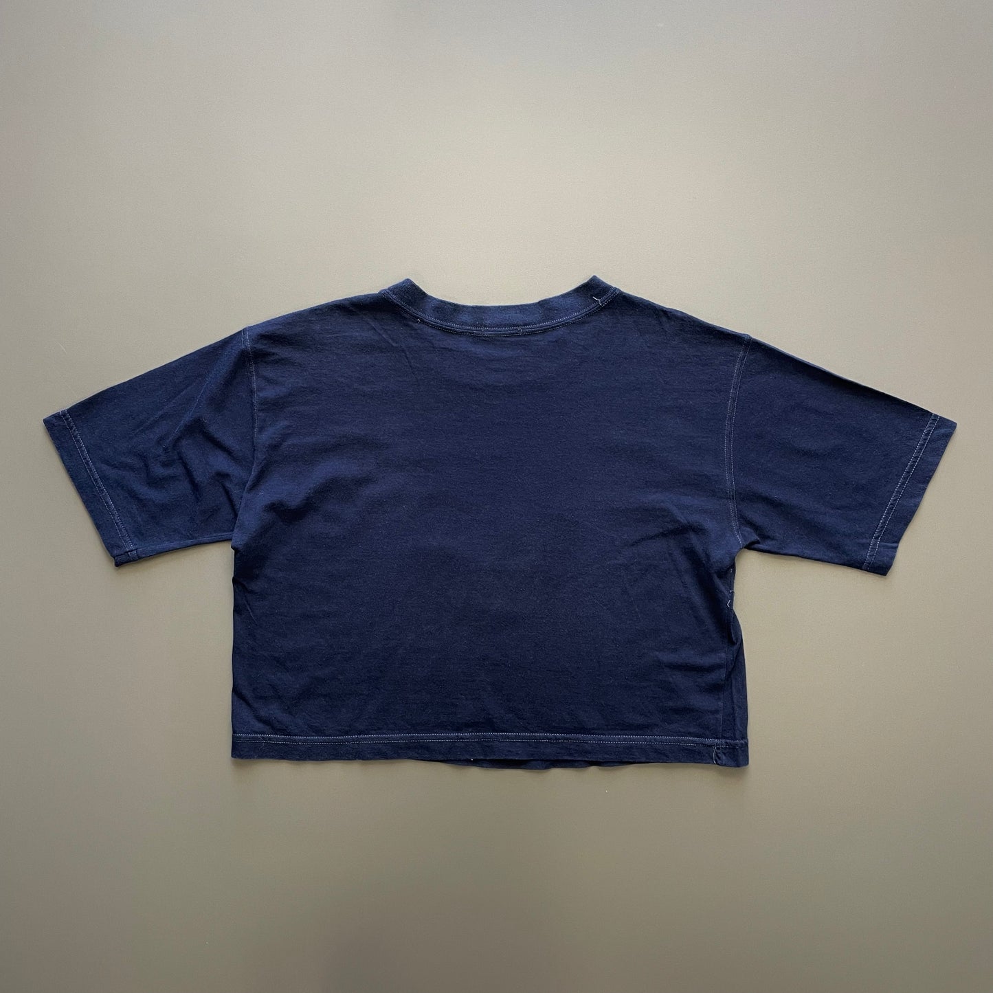 Emporio Armani Navy 80s Women's Graphic Cropped T-Shirt