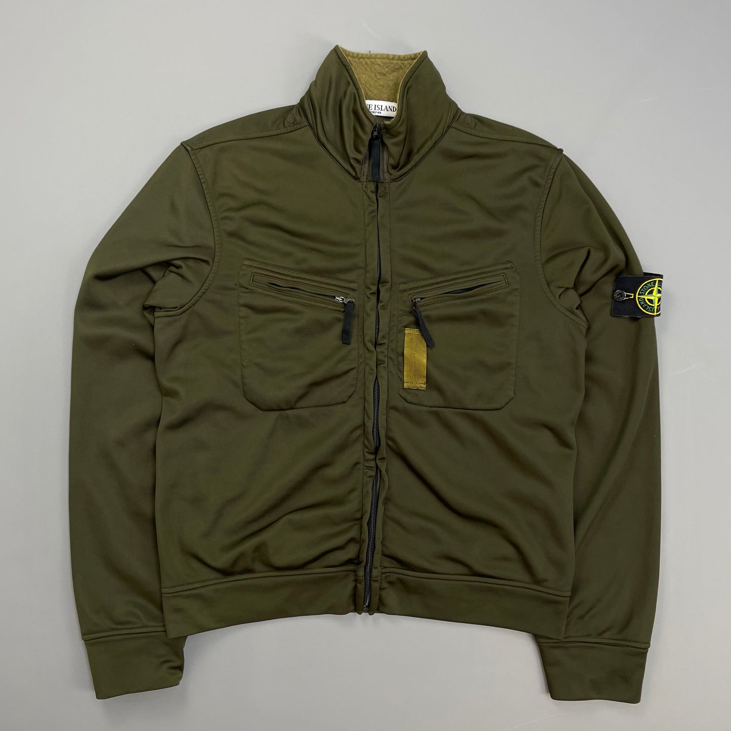 Stone Island Khaki AW07 Nylon Mesh-Lined Track Jacket